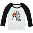 thumbnail image 1 of iDzn I'm Kind Of a Big Deal Funny T shirt For Baby, Newborn Babies T-shirts, Infant Tops, 0-24M Kids Graphic Tees Clothing (Long Black Raglan T-shirt, 6-12 Months), 1 of 5