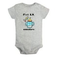 thumbnail image 1 of iDzn It's 5 A.M. Somewhere Funny Rompers For Babies, Newborn Baby Unisex Bodysuits, Infant Jumpsuits, Toddler 0-12 Months Kids One-Piece Oufits (Gray, 0-6 Months), 1 of 5