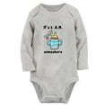 thumbnail image 1 of iDzn It's 5 A.M. Somewhere Funny Rompers, Newborn Baby Unisex Bodysuits, Infant Jumpsuits, Toddler Kids Long Sleeve Oufits (Gray, 0-6 Months), 1 of 5