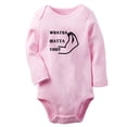 thumbnail image 1 of iDzn Italian Whatsa Matta You Funny Rompers, Newborn Baby Unisex Bodysuits, Infant Jumpsuits, Toddler Kids Long Sleeve Oufits (Pink, 0-6 Months), 1 of 4