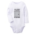 thumbnail image 1 of iDzn Just Spent 9 Months On The Inside Funny Rompers, Newborn Baby Unisex Bodysuits, Infant Jumpsuits, Toddler Kids Long Sleeve Oufits (White, 6-12 Months), 1 of 4