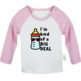 thumbnail image 1 of iDzn I'm Kind Of a Big Deal Funny T shirt For Baby, Newborn Babies T-shirts, Infant Tops, 0-24M Kids Graphic Tees Clothing (Long Pink Raglan T-shirt, 12-18 Months), 1 of 4