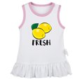 thumbnail image 1 of iDzn Lemon Fresh Lemonade Novelty Dresses For Baby, Newborn Babies Skirts, Infant Princess Dress, 0-24M Kids Graphic Clothes (White Sleeveless Dresses, 18-24 Months), 1 of 4