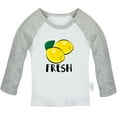 thumbnail image 1 of iDzn Lemon Fresh Novelty T Shirt For Baby, Newborn Babies T-shirts, Infant Cute Fruits Tops, 0-24M Kids Graphic Tees Clothing (Long Gray Raglan T-shirt, 18-24 Months), 1 of 5