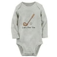 thumbnail image 1 of iDzn Let's Par Tee Golf Funny Rompers, Newborn Baby Unisex Bodysuits, Infant Jumpsuits, Toddler Kids Long Sleeve Oufits (Gray, 6-12 Months), 1 of 4