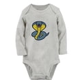 thumbnail image 1 of iDzn Little Baby Cute Rompers, Newborn Baby Unisex Bodysuits, Infant Animal Snake Graphic Jumpsuits, Toddler Kids Long Sleeve Oufits (Gray, 6-12 Months), 1 of 5
