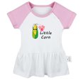 thumbnail image 1 of iDzn Little Corn Funny Dresses For Baby, Newborn Babies Skirts, Infant Princess Dress, 0-24M Kids Graphic Clothes (Pink Raglan Dresses, 18-24 Months), 1 of 5