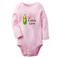 thumbnail image 1 of iDzn Little Corn Funny Rompers, Newborn Baby Unisex Bodysuits, Infant Jumpsuits, Toddler Kids Long Sleeve Oufits (Pink, 0-6 Months), 1 of 4