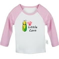 thumbnail image 1 of iDzn Little Corn Novelty T shirt For Baby, Newborn Babies T-shirts, Infant Tops, 0-24M Kids Graphic Tees Clothing (Long Pink Raglan T-shirt, 12-18 Months), 1 of 5