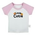 thumbnail image 1 of iDzn Little Cutie Novelty T shirt For Baby, Newborn Babies T-shirts, Infant Cute Orange Tops, 0-24M Kids Graphic Tees Clothing (Short Pink Raglan T-shirt, 18-24 Months), 1 of 4