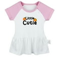 thumbnail image 1 of iDzn Little Cutie Orange Pattern Dresses For Baby, Newborn Babies Skirts, Infant Princess Dress, 0-24M Kids Graphic Clothes (Pink Raglan Dresses, 12-18 Months), 1 of 5