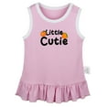 thumbnail image 1 of iDzn Little Cutie Orange Pattern Dresses For Baby, Newborn Babies Skirts, Infant Princess Dress, 0-24M Kids Graphic Clothes (Pink Sleeveless Dresses, 6-12 Months), 1 of 4