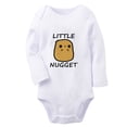 thumbnail image 1 of iDzn® Little Nugget Funny Rompers, Newborn Baby Unisex Bodysuits, Infant Jumpsuits, Toddler Kids Long Sleeve Oufits (White, 0-6 Months), 1 of 4