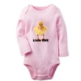 thumbnail image 1 of iDzn Little One Funny Rompers, Newborn Baby Unisex Bodysuits, Infant Animal Duck Graphic Jumpsuits, Toddler Kids Long Sleeve Oufits (Pink, 6-12 Months), 1 of 5