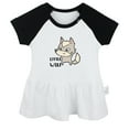 thumbnail image 1 of iDzn Little Wolf Novelty Dresses For Baby, Newborn Babies Skirts, Infant Princess Dress, 0-24M Kids Graphic Clothes (Black Raglan Dresses, 0-6 Months), 1 of 5