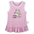 thumbnail image 1 of iDzn Little Wolf Novelty Dresses For Baby, Newborn Babies Skirts, Infant Princess Dress, 0-24M Kids Graphic Clothes (Pink Sleeveless Dresses, 0-6 Months), 1 of 4
