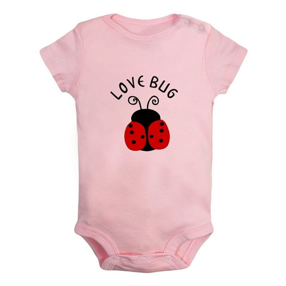 iDzn Love Bug Funny Rompers For Babies, Newborn Baby Unisex Bodysuits, Infant Jumpsuits, Toddler 0-24 Months Kids One-Piece Oufits