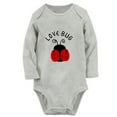 thumbnail image 1 of iDzn® Love Bug Funny Rompers, Newborn Baby Unisex Bodysuits, Infant Jumpsuits, Toddler Kids Long Sleeve Oufits (Gray, 6-12 Months), 1 of 4