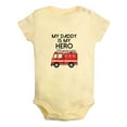 thumbnail image 1 of iDzn My Daddy is My Hero Funny Rompers For Babies, Newborn Baby Unisex Bodysuits, Infant Jumpsuits, Toddler 0-24 Months Kids One-Piece Oufits, 1 of 1