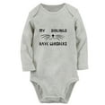 thumbnail image 1 of iDzn® My Siblings Have Whiskers Funny Rompers, Newborn Baby Unisex Bodysuits, Infant Jumpsuits, Toddler Kids Long Sleeve Oufits (Gray, 6-12 Months), 1 of 4