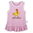 thumbnail image 1 of iDzn New to the Coop Chicken Funny Dresses For Baby, Newborn Babies Skirts, Infant Princess Dress, 0-24M Kids Graphic Clothes (Pink Sleeveless Dresses, 0-6 Months), 1 of 4