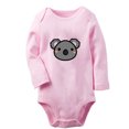 thumbnail image 1 of iDzn New To The Zoo Funny Rompers, Newborn Baby Unisex Bodysuits, Infant Animal Koala Graphic Jumpsuits, Toddler Kids Long Sleeve Oufits (Pink, 0-6 Months), 1 of 4