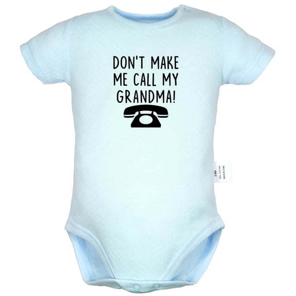 iDzn Newborn Infant Funny Unisex Newborn Babies One-Piece Outfits, Blue, 0-6 Months, 1 Piece