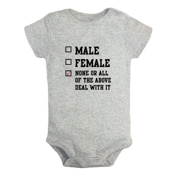 iDzn None Or All Of The Above Deal With It Funny Rompers For Babies, Newborn Baby Unisex Bodysuits, Infant Jumpsuits, Toddler 0-24 Months Kids One-Piece Oufits