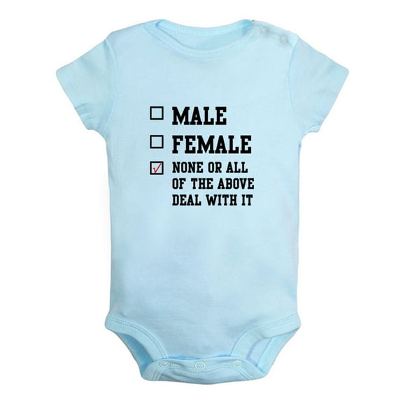 iDzn None Or All Of The Above Deal With It Funny Rompers For Babies, Newborn Baby Unisex Bodysuits, Infant Jumpsuits, Toddler 0-24 Months Kids One-Piece Oufits