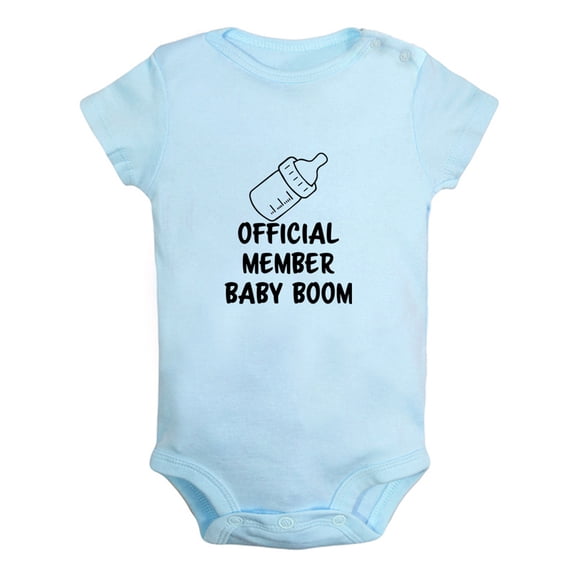 iDzn Official Member Baby Boom Funny Rompers For Babies, Newborn Baby Unisex Bodysuits, Infant Jumpsuits, Toddler 0-24 Months Kids One-Piece Oufits