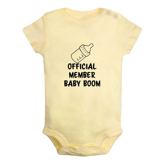 iDzn Official Member Baby Boom Funny Rompers For Babies, Newborn Baby Unisex Bodysuits, Infant Jumpsuits, Toddler 0-24 Months Kids One-Piece Oufits