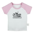thumbnail image 1 of iDzn Oh The Places You'll Go Motorcycle Funny T shirt For Baby, Newborn Babies T-shirts, Infant Tops, 0-24M Kids Graphic Tees Clothing (Short Pink Raglan T-shirt, 6-12 Months), 1 of 5