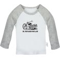 thumbnail image 1 of iDzn Oh The Places You'll Go Motorcycle Funny T shirt For Baby, Newborn Babies T-shirts, Infant Tops, 0-24M Kids Graphic Tees Clothing (Long Gray Raglan T-shirt, 6-12 Months), 1 of 5