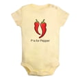 thumbnail image 1 of iDzn P is For Pepper Funny Rompers For Babies, Newborn Baby Unisex Bodysuits, Infant Jumpsuits, Toddler 0-12 Months Kids One-Piece Oufits (Yellow, 18-24 Months), 1 of 1