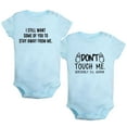 thumbnail image 1 of iDzn Pack of 2, Don't Touch Me Seriously EW Germs Funny Rompers For Babies, Newborn Baby Unisex Bodysuits, Infant Jumpsuits, Toddler 0-24 Months Kids One-Piece Oufits, 1 of 5