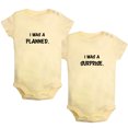 thumbnail image 1 of iDzn Pack of 2, I Was A Planned & I Was A Surprise Funny Rompers For Babies, Newborn Baby Unisex Bodysuits, Infant Jumpsuits, Toddler 0-24 Months Kids One-Piece Oufits, 1 of 5