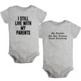thumbnail image 1 of iDzn Pack of 2, I Still Live with My Parents & My Parents Did Not Practice Social Distancing Funny Rompers For Babies, Newborn Baby Unisex Bodysuits, Infant Jumpsuits, Toddler One-Piece Oufits, 1 of 5