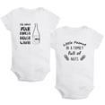 thumbnail image 1 of iDzn Pack of 2, I'll Have Your Finest House White & Little Peanut Pregnancy Announcement Rompers For Babies, Newborn Baby Unisex Bodysuits, Infant Jumpsuits, Toddler 0-24 Months Kids One-Piece Oufits, 1 of 5