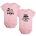 thumbnail image 1 of iDzn Pack of 2, New to the Cousin Crew & My Big Sister Has Paws Funny Rompers For Babies, Newborn Baby Unisex Bodysuits, Infant Jumpsuits, Toddler 0-24 Months Kids One-Piece Oufits, 1 of 5