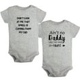 thumbnail image 1 of iDzn Pack of 2, That Smell Is Coming From My Dad & Ain't No Daddy Like The One I Got Funny Rompers For Babies, Newborn Baby Unisex Bodysuits, Infant Jumpsuits, Toddler 0-24M Kids One-Piece Oufits, 1 of 5