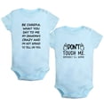 thumbnail image 1 of iDzn Pack of 2, Don't Touch Me & My Grandma's Crazy Funny Rompers For Babies, Newborn Baby Unisex Bodysuits, Infant Jumpsuits, Toddler 0-24 Months Kids One-Piece Oufits, 1 of 5
