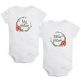 thumbnail image 1 of iDzn Pack of 2, Twins Big Sister & Little Sister Novelty Rompers For Babies, Newborn Baby Unisex Bodysuits, Infant Jumpsuits, Toddler 0-24 Months Kids One-Piece Oufits, 1 of 5