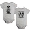 thumbnail image 1 of iDzn Pack of 2, You Ain't Cool Unless You Pee Your Pants & I Have Shat Upon My Pantaloons Funny Rompers For Babies, Newborn Baby Unisex Bodysuits, Infant Jumpsuits, Toddler One-Piece Oufits, 1 of 5