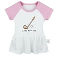thumbnail image 1 of iDzn Let's Par Tee Golf Funny Dresses For Baby, Newborn Babies Skirts, Infant Princess Dress, 0-24M Kids Graphic Clothes (Pink Raglan Dresses, 0-6 Months), 1 of 5