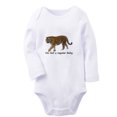 thumbnail image 1 of iDzn I'm Not a Regular Funny Rompers, Newborn Baby Unisex Bodysuits, Infant Animal Tiger Graphic Jumpsuits, Toddler Kids Long Sleeve Oufits (White, 6-12 Months), 1 of 5