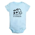 thumbnail image 1 of iDzn Relax My Mom Is a Veterinarian Novelty Rompers For Babies, Newborn Baby Unisex Bodysuits, Infant Jumpsuits, Toddler 0-24 Months Kids One-Piece Oufits, 1 of 5