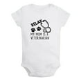 thumbnail image 1 of iDzn Relax My Mom Is a Veterinarian Novelty Rompers For Babies, Newborn Baby Unisex Bodysuits, Infant Jumpsuits, Toddler 0-24 Months Kids One-Piece Oufits, 1 of 5