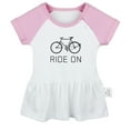 thumbnail image 1 of iDzn Ride On Bike Funny Dresses For Baby, Newborn Babies Skirts, Infant Princess Dress, 0-24M Kids Graphic Clothes (Pink Raglan Dresses, 0-6 Months), 1 of 5