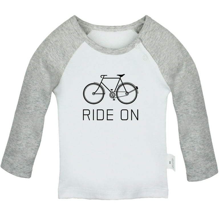 iDzn Ride On Bike Funny T shirt For Baby, Newborn Babies T-shirts