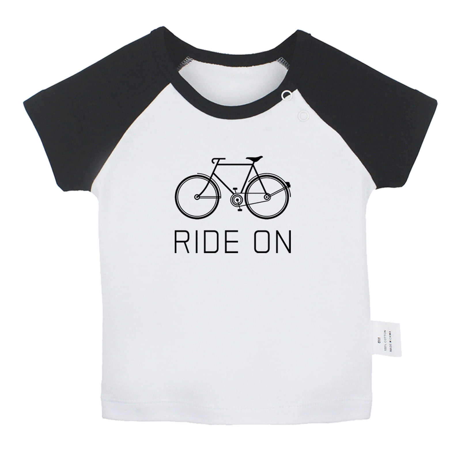 iDzn Ride On Bike Funny T shirt For Baby, Newborn Babies T-shirts